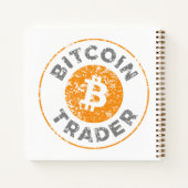 Bitcoin Trader Grunge Text Circle Kontur Square Notizblock (Rückseite)