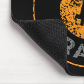 Bitcoin Trader Grunge Text Circle Outl. Black Gray Mousepad (Ecke)