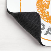 Bitcoin Trader Grunge Text Circle Outl. Weiß Grau Mousepad (Ecke)