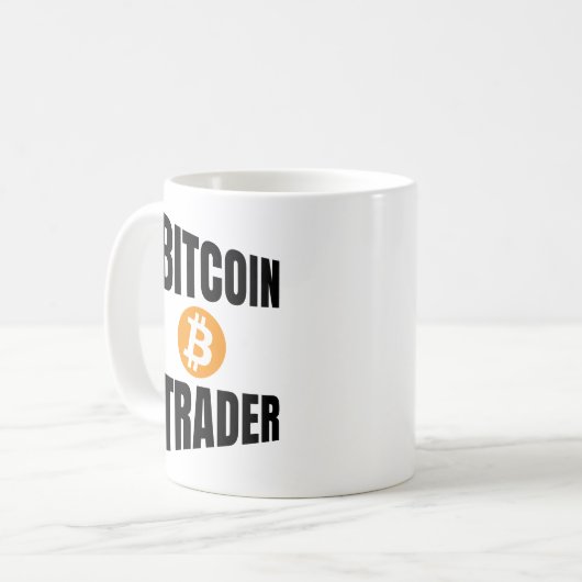 Bitcoin Trader Perspektivtext Kaffeetasse (Vorderseite Links)