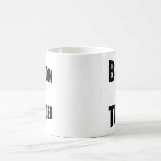 Bitcoin Trader Perspektivtext Kaffeetasse (Mittel)