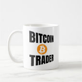 Bitcoin Trader Perspektivtext Kaffeetasse (Links)