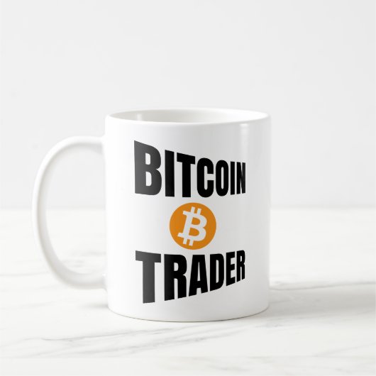 Bitcoin Trader Perspektivtext Kaffeetasse (Links)