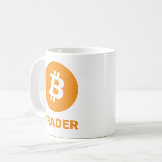 Bitcoin Trading-Logo Kaffeetasse (Vorderseite Links)