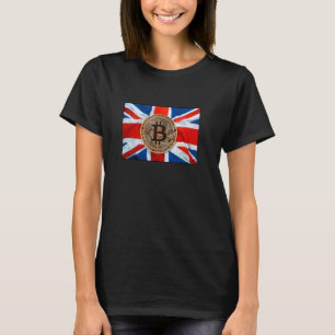 Bitcoin UK United Kingdom Flag Wappen Symbol Natio T-Shirt