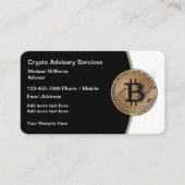 Bitcoin und Cryto Ethereum Services Geschäftskarte Visitenkarte (Vorderseite)