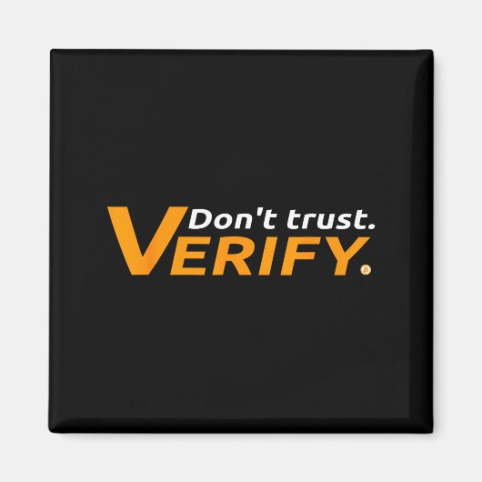 Bitcoin und Krypto als Geldzahlung - Vertrauen Sie Magnet (Vorne)