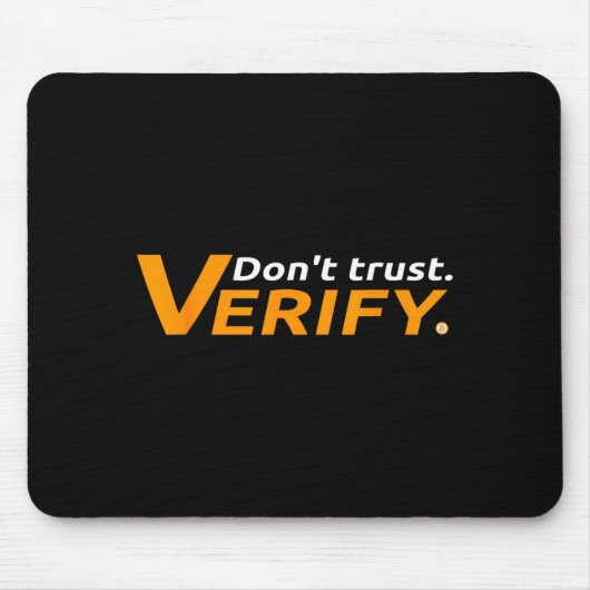 Bitcoin und Krypto als Geldzahlung - Vertrauen Sie Mousepad (Vorne)