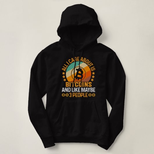 Bitcoin und vielleicht 3 Personen BTC Crypto Währu Hoodie (Design vorne)