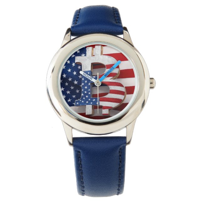 Bitcoin USA Armbanduhr (Vorderseite)