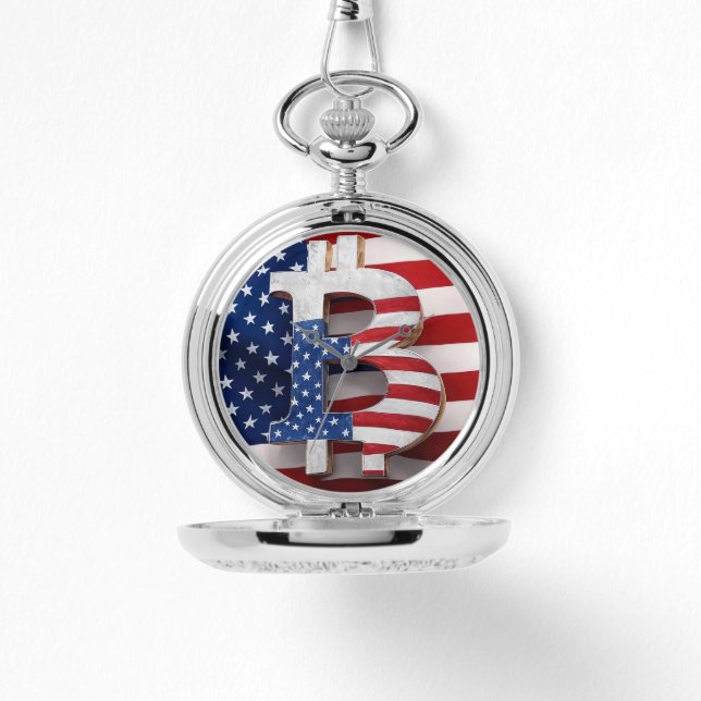 Bitcoin USA Armbanduhr (Vorderseite)