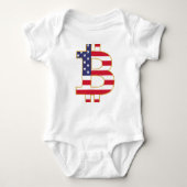 Bitcoin USA Flag - Btc Crypto Baby Strampler (Vorderseite)