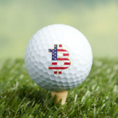 Bitcoin USA Flag - Btc Crypto Golfball (Insitu T-Shirt)