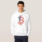 Bitcoin USA Flag - Btc Crypto Hoodie (Vorne ganz)