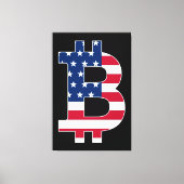 BitCoin USA Flag Leinwanddruck (Vorderseite)