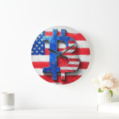 Bitcoin USA Große Wanduhr (Zuhause)
