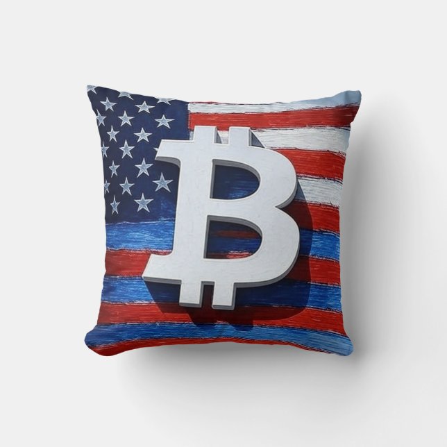 Bitcoin USA Kissen (Vorderseite)