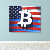 Bitcoin USA Leinwanddruck (Insitu (Holzboden))