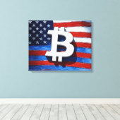 Bitcoin USA Leinwanddruck (Insitu (Holzboden))