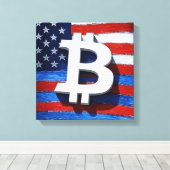 Bitcoin USA Leinwanddruck (Insitu (Holzboden))
