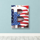 Bitcoin USA Leinwanddruck (Insitu (Holzboden))