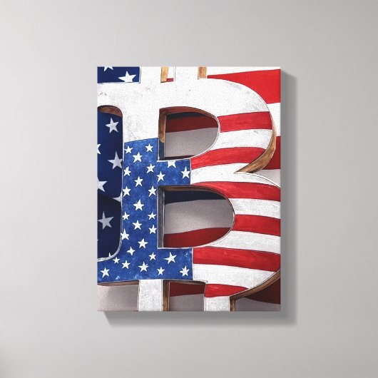 Bitcoin USA Leinwanddruck (Vorderseite)