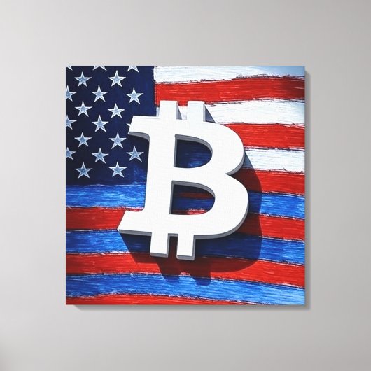 Bitcoin USA Leinwanddruck (Vorderseite)
