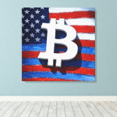 Bitcoin USA Leinwanddruck (Insitu (Holzboden))