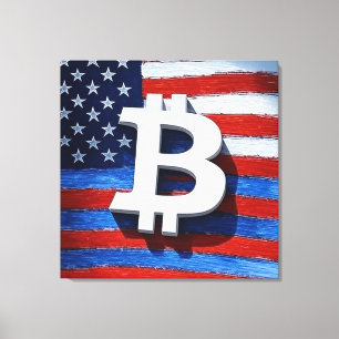 Bitcoin USA Leinwanddruck