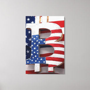Bitcoin USA Leinwanddruck