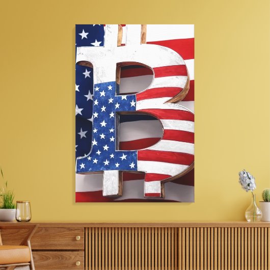 Bitcoin USA Leinwanddruck (Insitu (Wohnzimmer))
