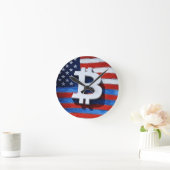 Bitcoin USA Runde Wanduhr (Zuhause)