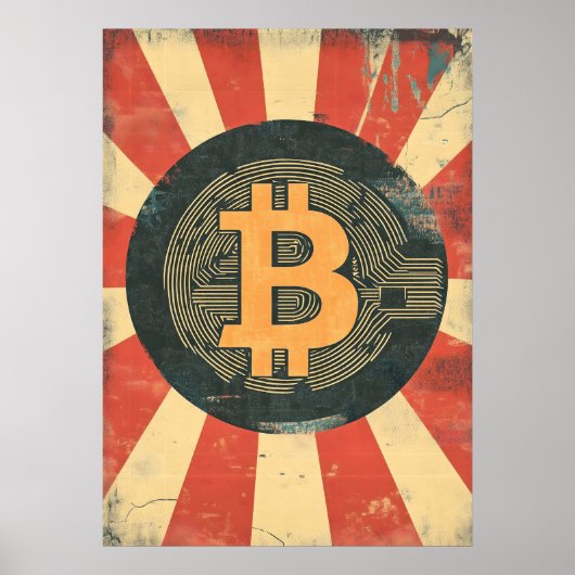 Bitcoin Vintag Poster (Vorne)