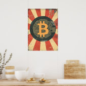 Bitcoin Vintag Poster (Küche)