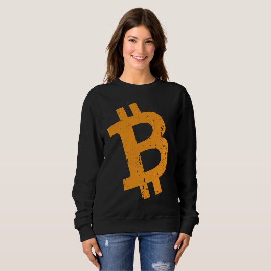 Bitcoin Vintage Crypto Blockchain Bitcoin Sweatshirt (Vorne ganz)