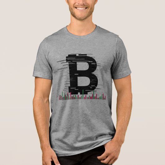 Bitcoin-Volatilitäts-Kerzenchart-Crypto-Tradin Tri-Blend Shirt (Vorderseite)
