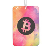 Bitcoin-Wasserfarbe Autolufterfrischer (Rückseite)