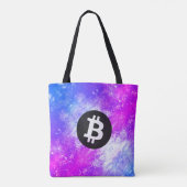 Bitcoin-Wasserfarbe (Stil 2 - Miami) Tasche (Rückseite)