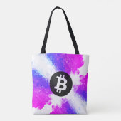 Bitcoin-Wasserfarbe (Stil 6 - Miami Beach) Tasche (Rückseite)