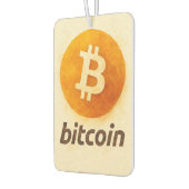 Bitcoin Watercolor (Logo + Text) Autolufterfrischer (Links)