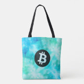 Bitcoin Watercolor (Style 3 - Beach Life) Tasche (Rückseite)