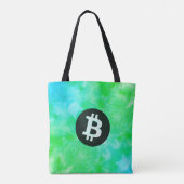 Bitcoin Watercolor (Style $ - Green Day) Tasche (Rückseite)