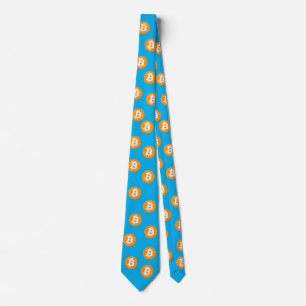 Bitcoin Wave BTC Crypto Token Neck Tie Krawatte
