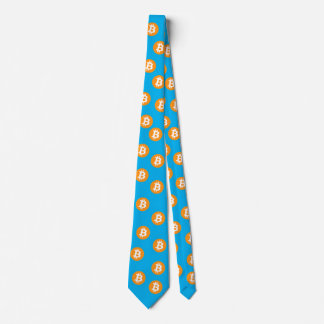 Bitcoin Wave BTC Crypto Token Neck Tie Krawatte