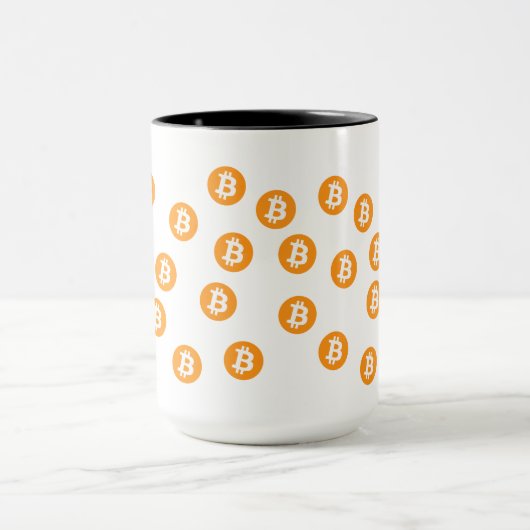 Bitcoin Wave BTC Crypto Token Tasse (Zentrum)