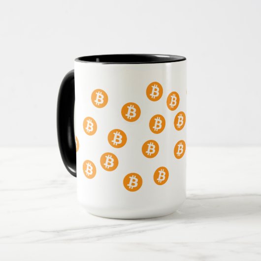 Bitcoin Wave BTC Crypto Token Tasse (Vorderseite Links)