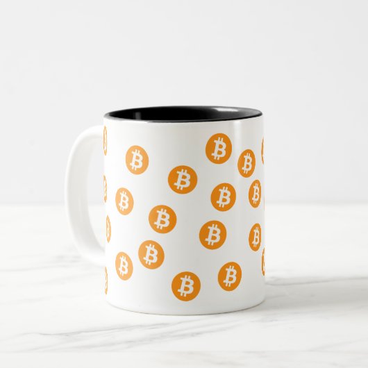 Bitcoin Wave BTC Crypto Token Tasse (Vorderseite Links)