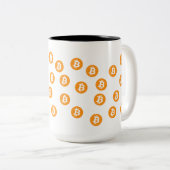 Bitcoin Wave BTC Crypto Token Zweifarbige Tasse (VorderseiteRechts)