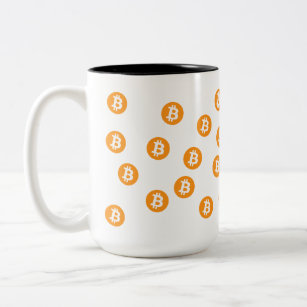 Bitcoin Wave BTC Crypto Token Zweifarbige Tasse