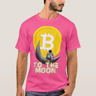 Bitcoin wechselt Astronaut zum Mondkryptocurre T-Shirt
